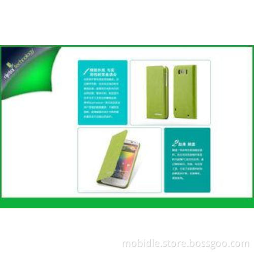 Eco-friendly Green Flip HTC Cell Phone Case , HTC Sensatio